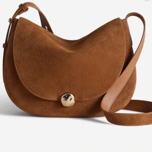 Madewell The Dakota Large Saddle Bag NWOT cognac